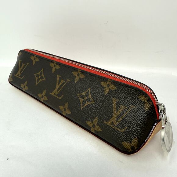 Louis Vuitton Monogram Elizabeth Pencil Pouch Case Red Gi0009 Trous RARE NEW - Picture 12 of 14